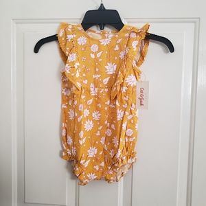 NWT Cat & Jack Baby Girl Summer Multicolor Floral Romper 24M
